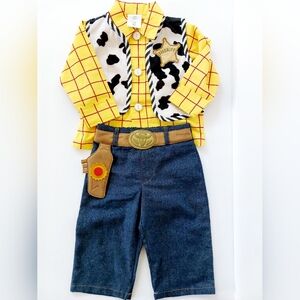 Woody Toy Story 3pc Costume Disney Store Baby size 12-18m Halloween‎ Pixar